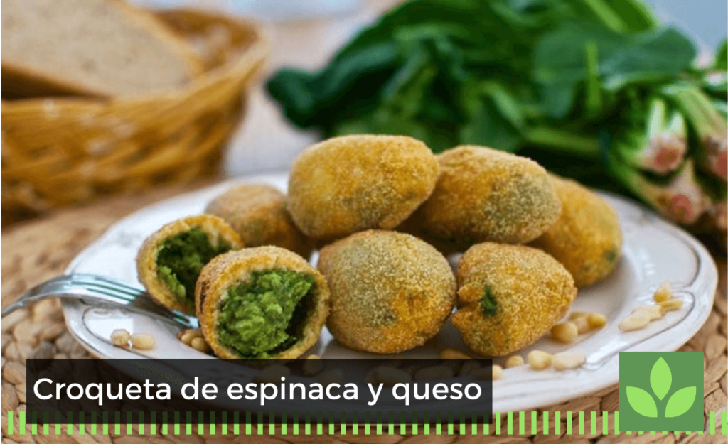 Croqueta de espinaca y queso