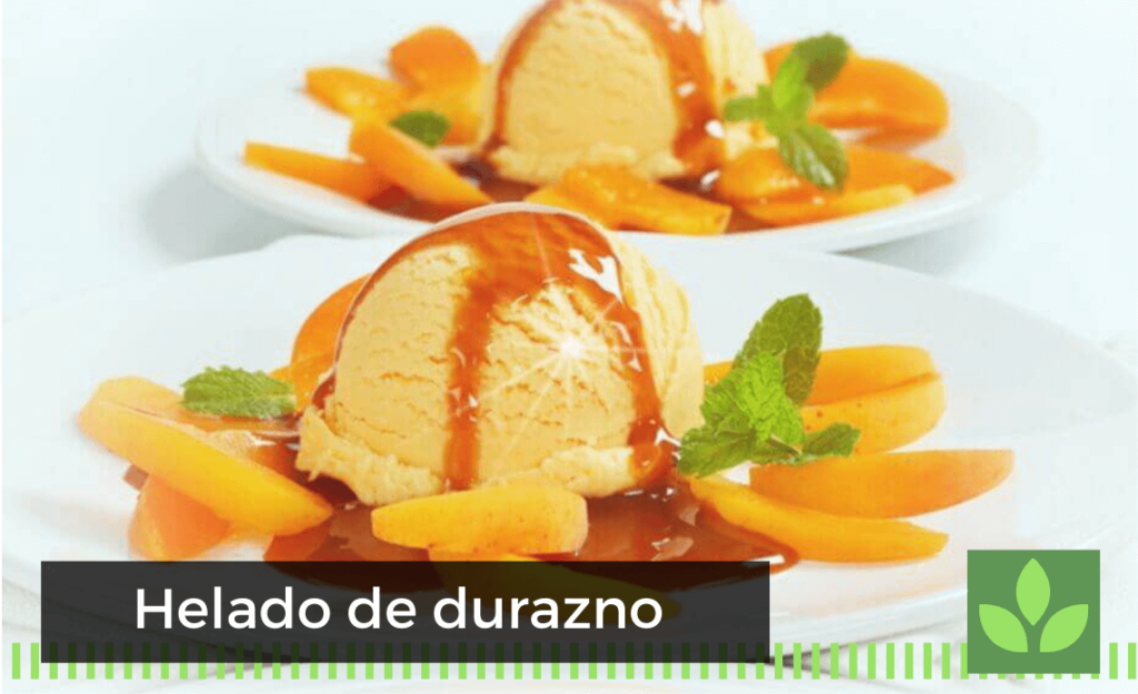Helado de durazno