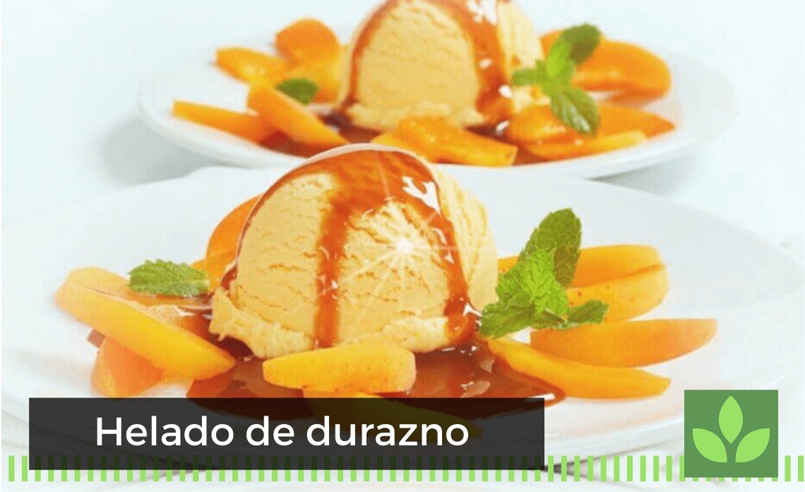Helado de durazno