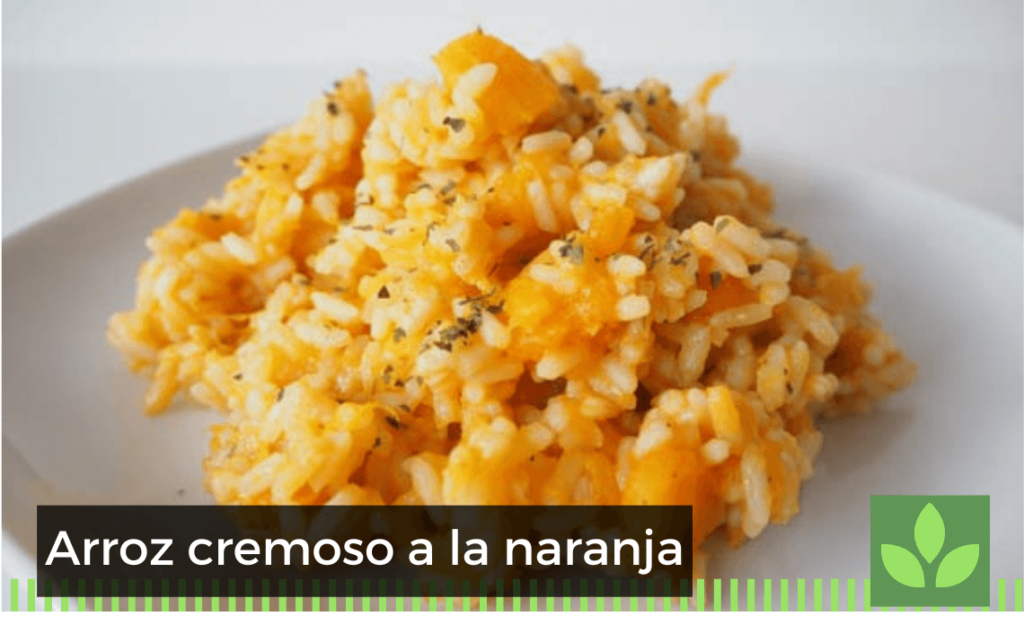 Arroz cremoso a la naranja