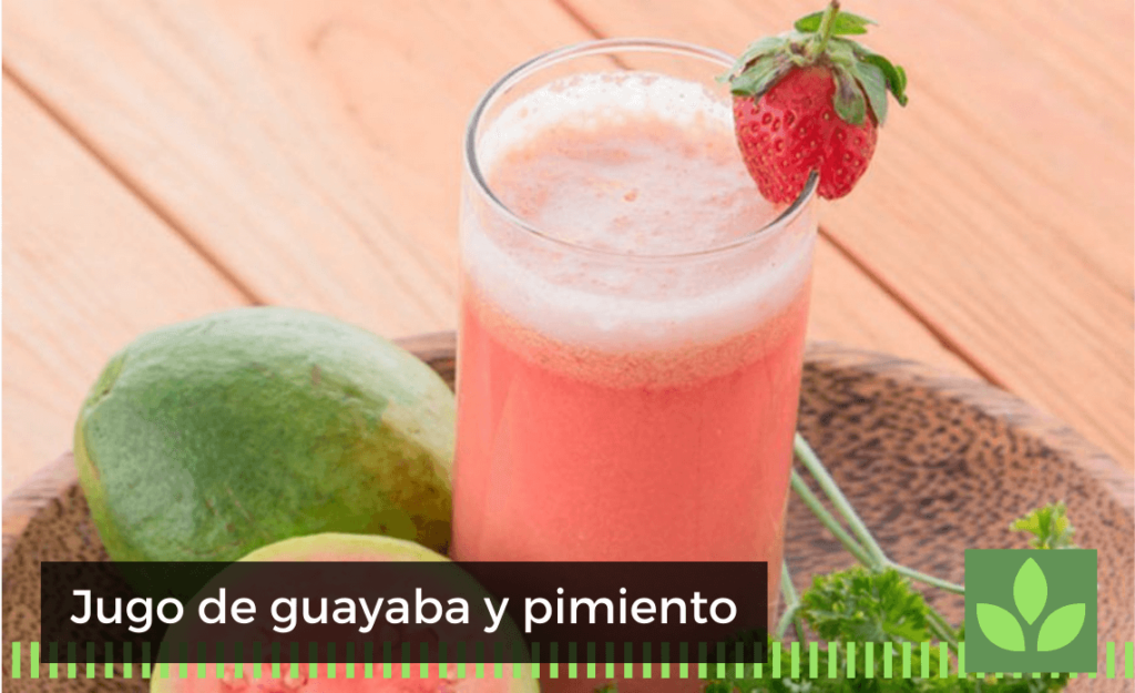 Jugo de guayaba y pimiento