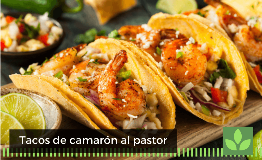 Tacos de camarón al pastor