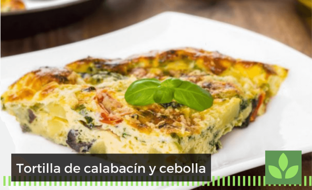 Tortilla de calabacín y cebolla