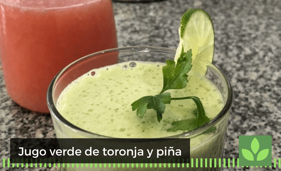 Jugo verde de toronja y piña