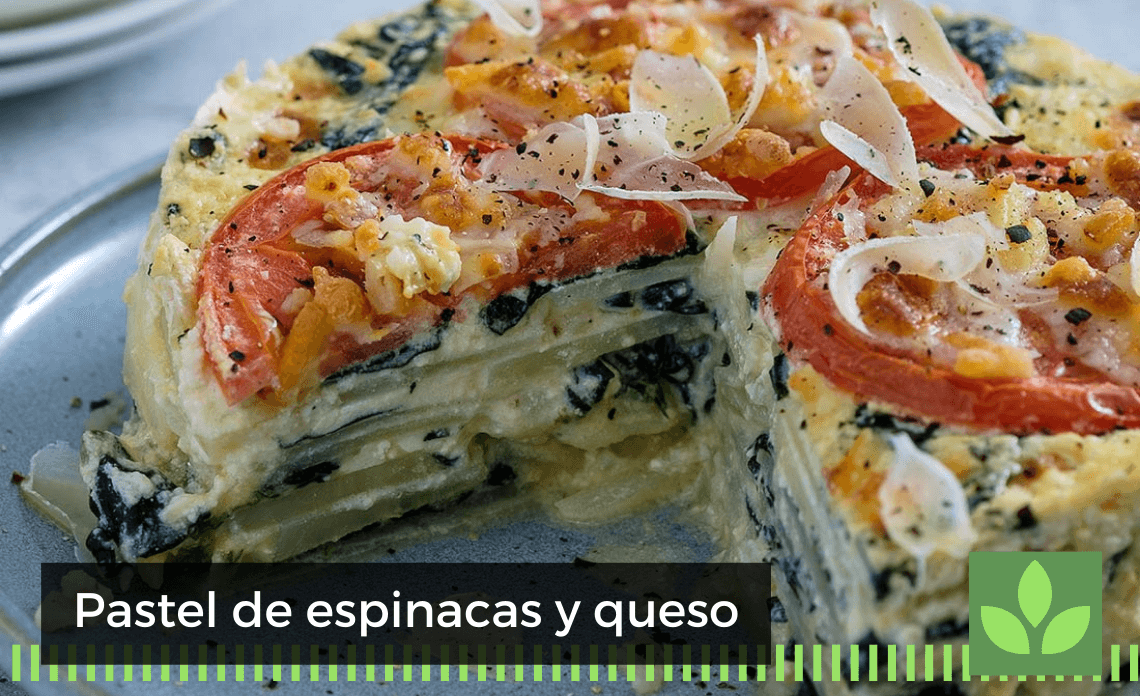 Pastel de espinacas y queso