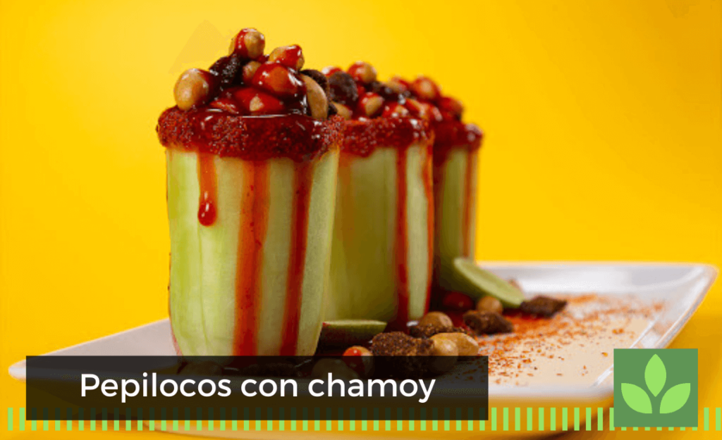 Pepilocos con chamoy