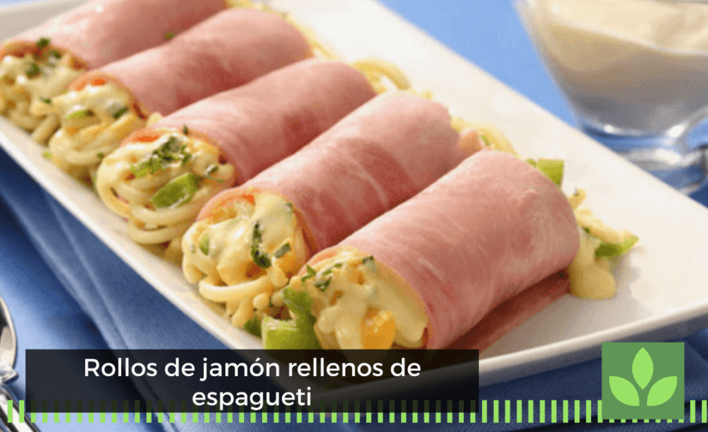 Rollos de jamón rellenos