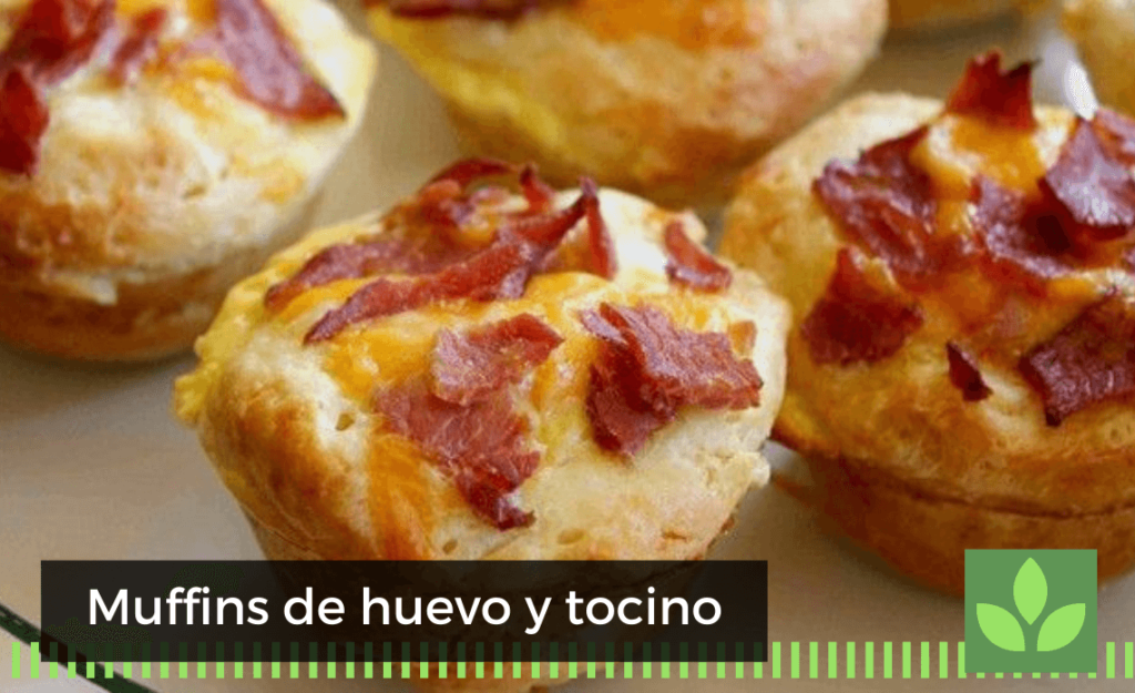 Muffins de huevo y tocino