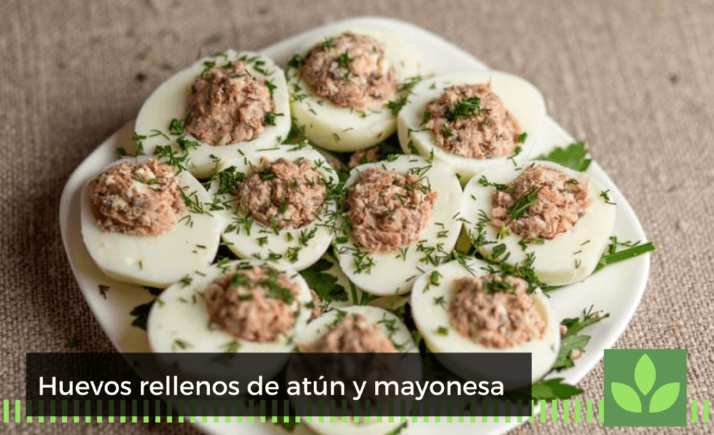 Huevos rellenos de atún y mayonesa